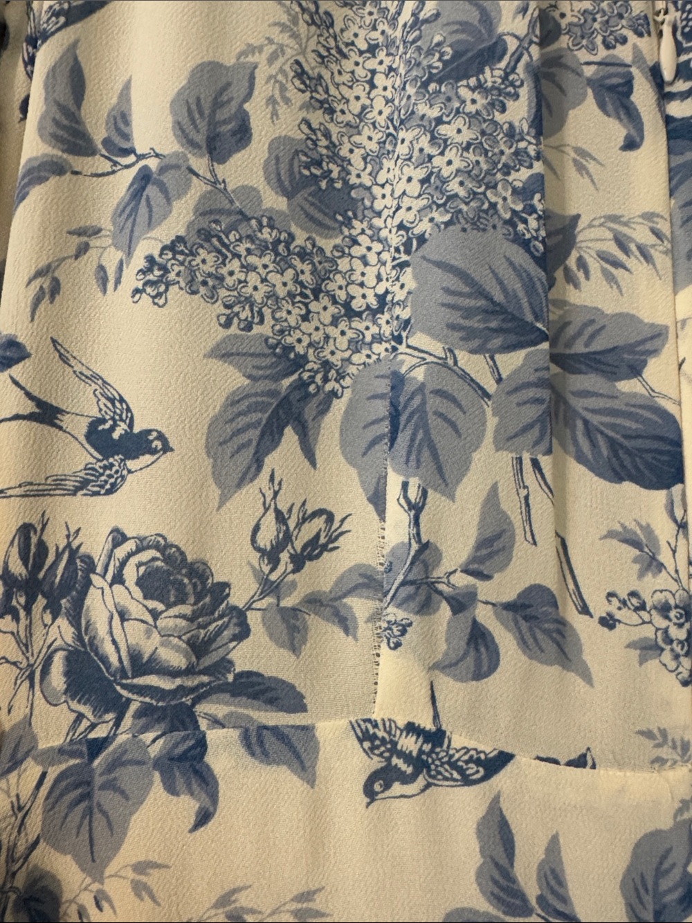 Reformation Blue and Cream Floral Midi Dress - Picture 5 of 7